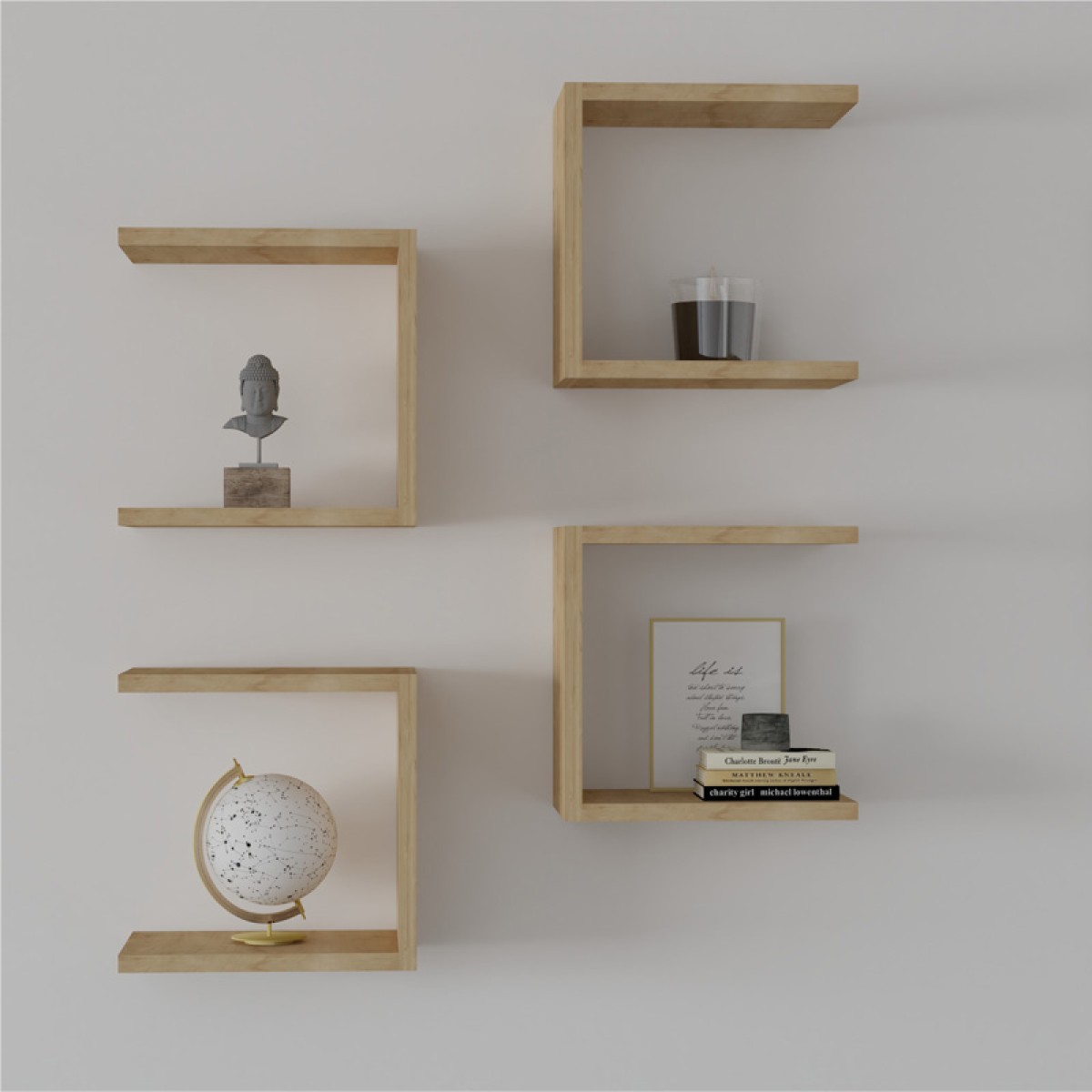 Ραφιέρα τοίχου Perari pakoworld 4τεμ.σε oak απόχρωση 30x19.6x30εκ Ραφιέρα τοίχου Perari pakoworld 4τεμ.σε oak απόχρωση 30x19.6x30εκ
