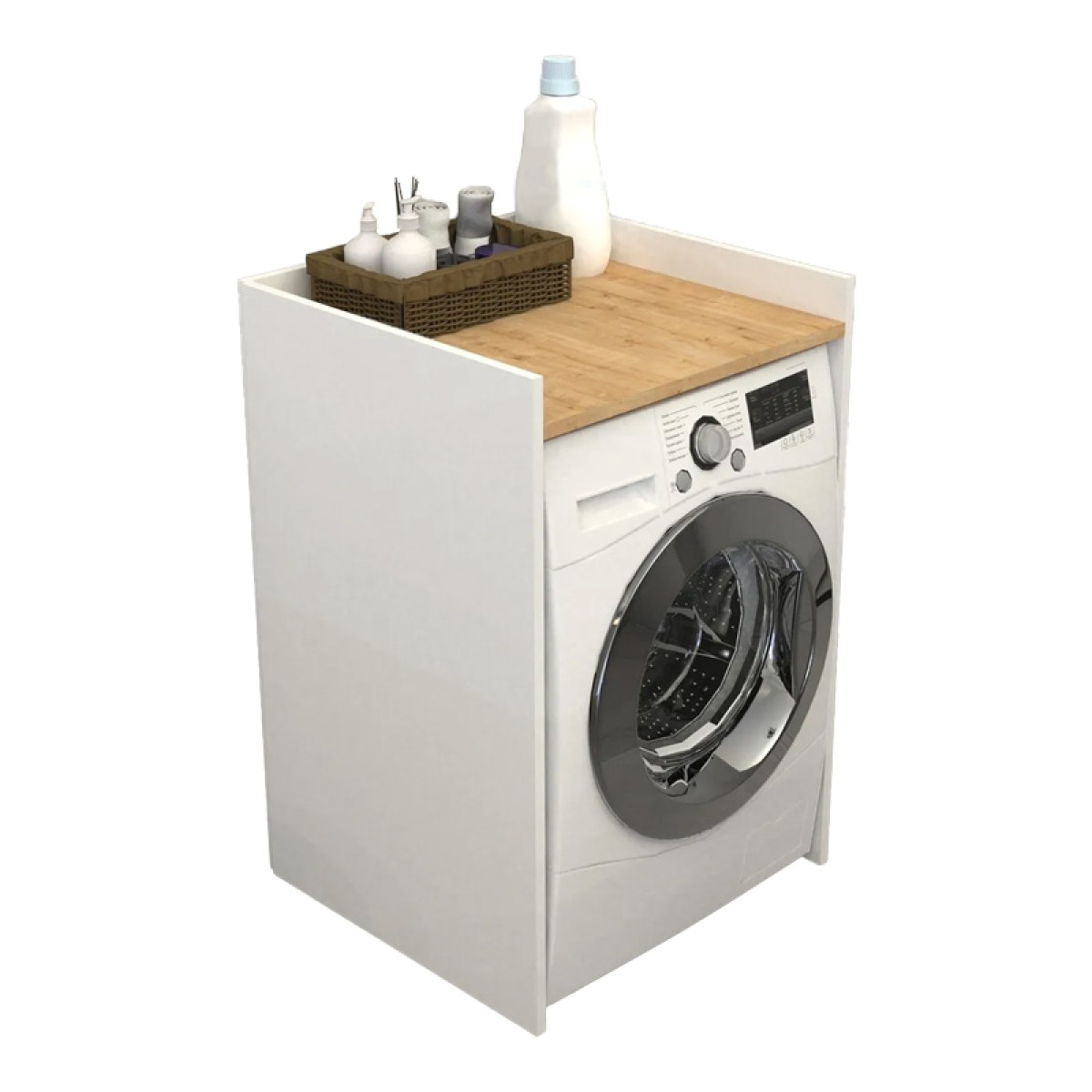 Έπιπλο πλυντηρίου Cuci pakoworld σε oak απόχρωση 60x62x99εκ Έπιπλο πλυντηρίου Cuci pakoworld σε oak απόχρωση 60x62x99εκ
