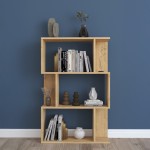 Βιβλιοθήκη Kadu pakoworld σε oak απόχρωση 72x22x108εκ Βιβλιοθήκη Kadu pakoworld σε oak απόχρωση 72x22x108εκ