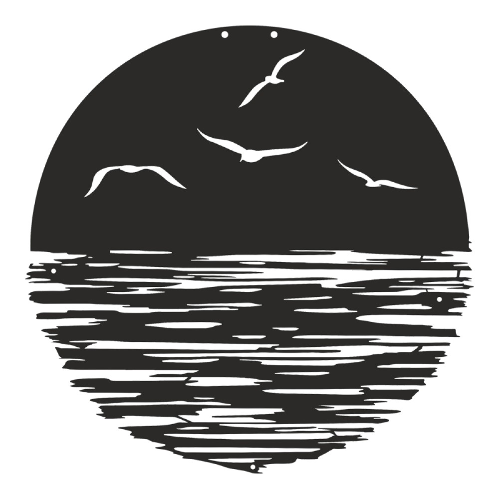 Διακοσμητικό τοίχου Seline pakooworld μαύρο μεταλλικό Φ40x0,15εκ