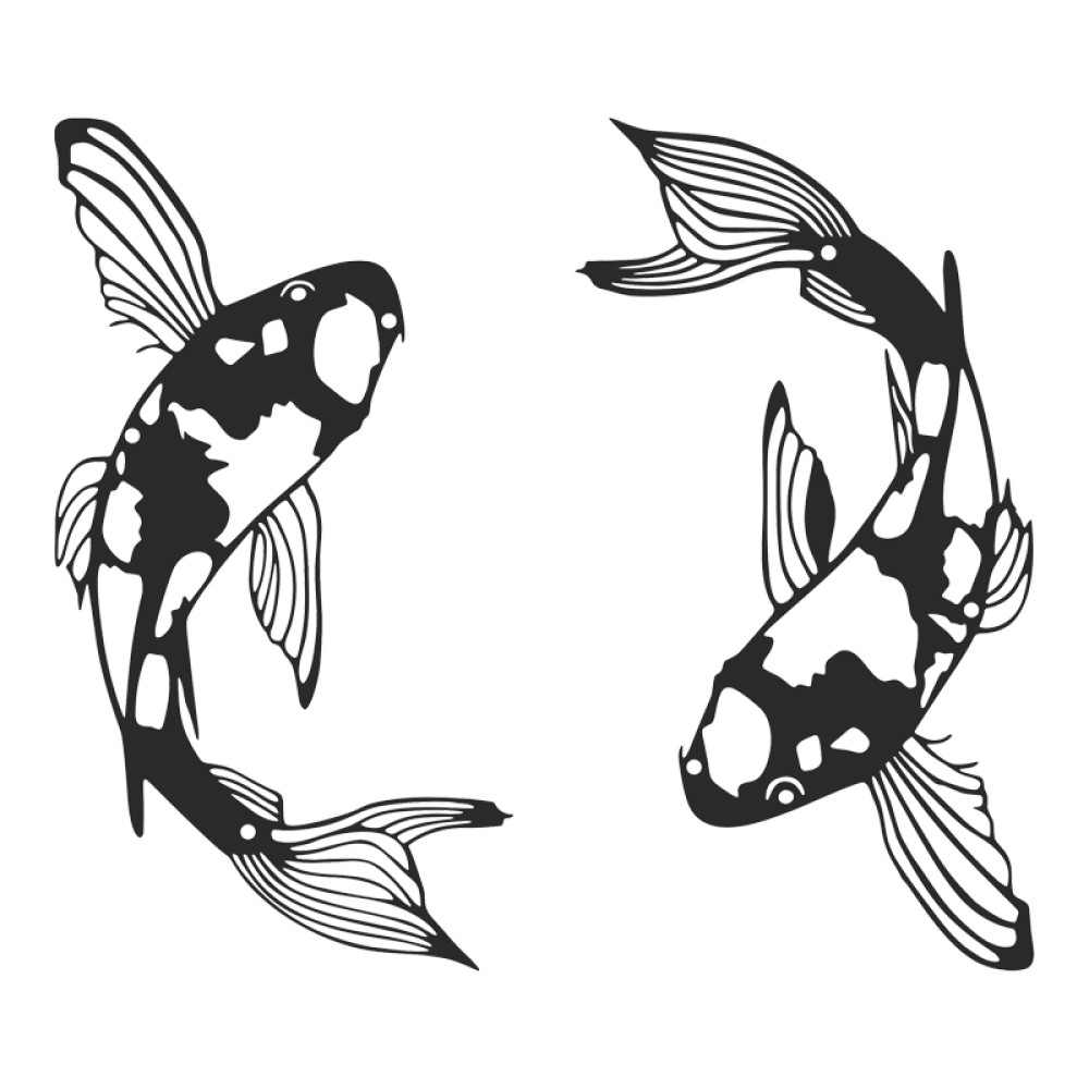 Διακοσμητικό τοίχου Konda pakooworld σετ 2τεμ μαύρο μεταλλικό 17x0,15x32εκ