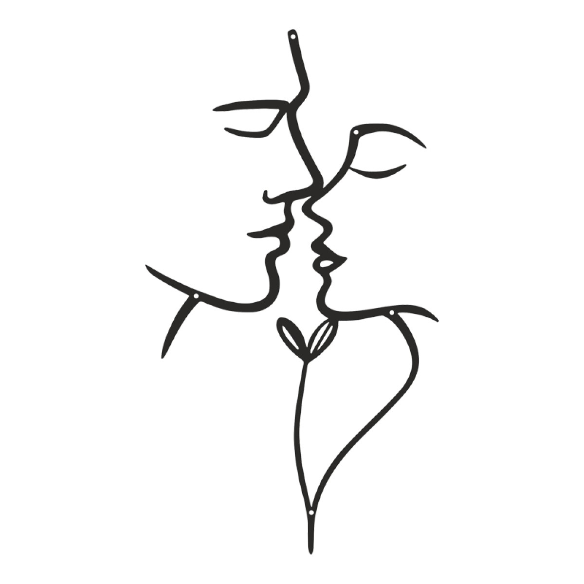 Διακοσμητικό τοίχου Lovia pakooworld μαύρο μεταλλικό 28x0,15x50εκ