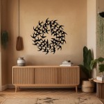 Διακοσμητικό τοίχου Swarm pakooworld μαύρο μεταλλικό Φ50x0,15εκ