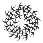 Διακοσμητικό τοίχου Swarm pakooworld μαύρο μεταλλικό Φ50x0,15εκ