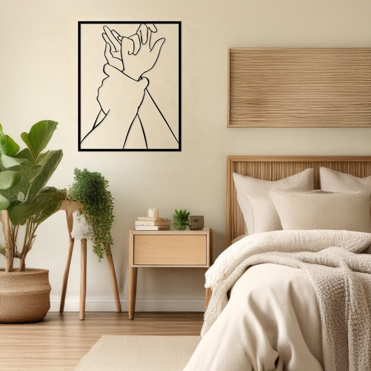 Διακοσμητικό τοίχου Handia pakooworld μαύρο μεταλλικό 40x0,15x50εκ