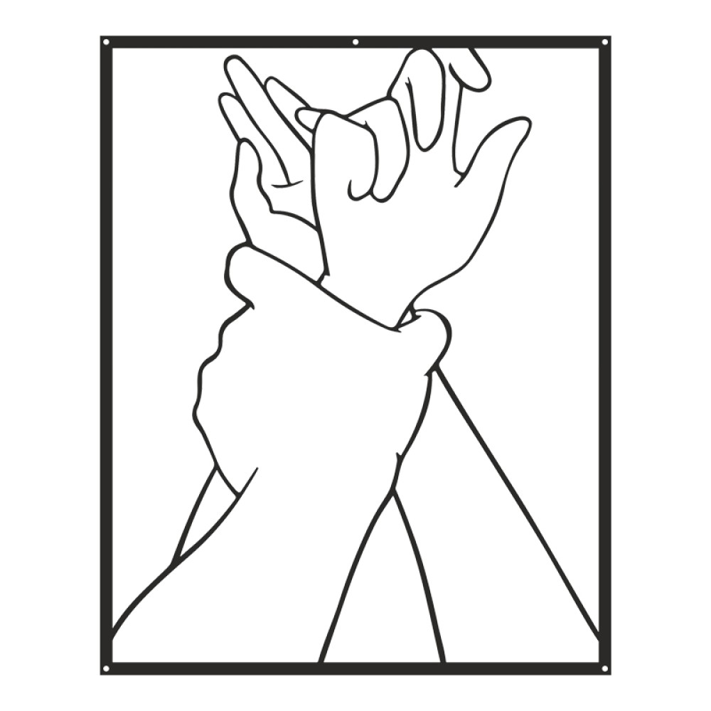 Διακοσμητικό τοίχου Handia pakooworld μαύρο μεταλλικό 40x0,15x50εκ