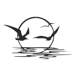 Διακοσμητικό τοίχου Sunsy pakooworld μαύρο μεταλλικό 40x0,15x60εκ