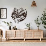 Διακοσμητικό τοίχου Mordio pakooworld μαύρο μεταλλικό Φ60x0,15εκ