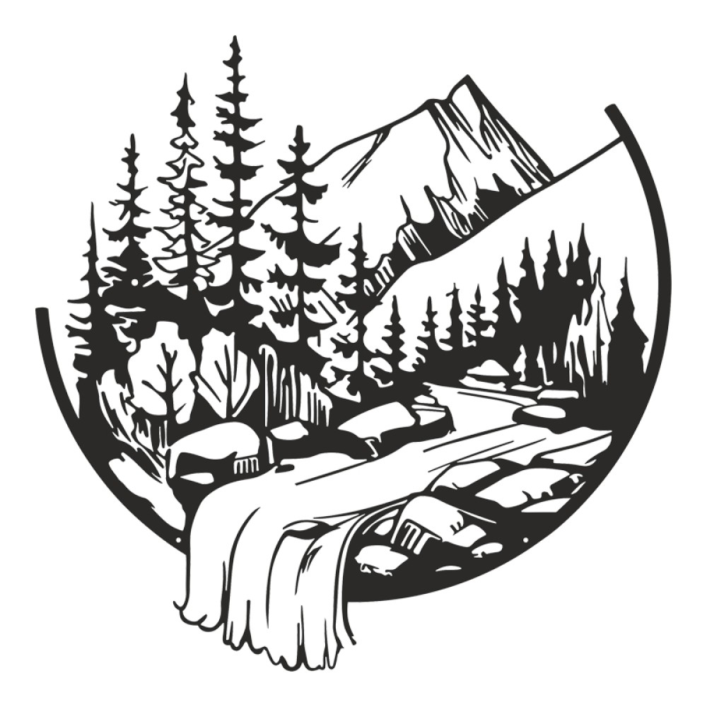 Διακοσμητικό τοίχου Mordio pakooworld μαύρο μεταλλικό Φ60x0,15εκ