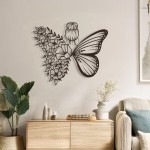 Διακοσμητικό τοίχου Terfia pakooworld μαύρο μεταλλικό 60x0,15x60εκ