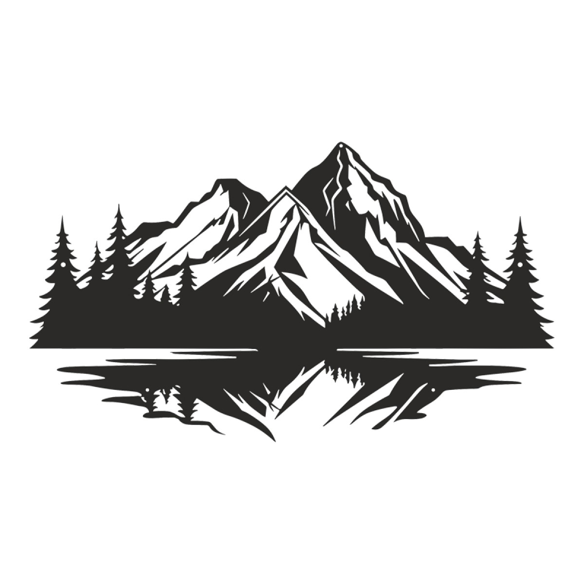 Διακοσμητικό τοίχου Mirolo pakooworld μαύρο μεταλλικό 70x0,15x50εκ