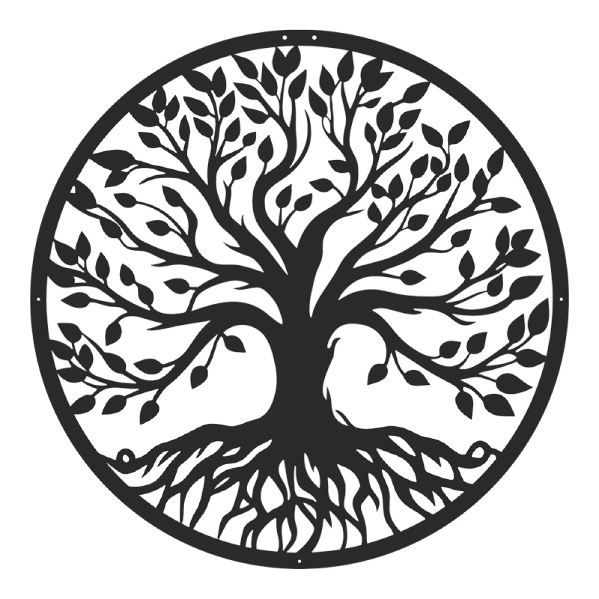 Διακοσμητικό τοίχου Treelife pakooworld μαύρο μεταλλικό Φ80x0,15εκ