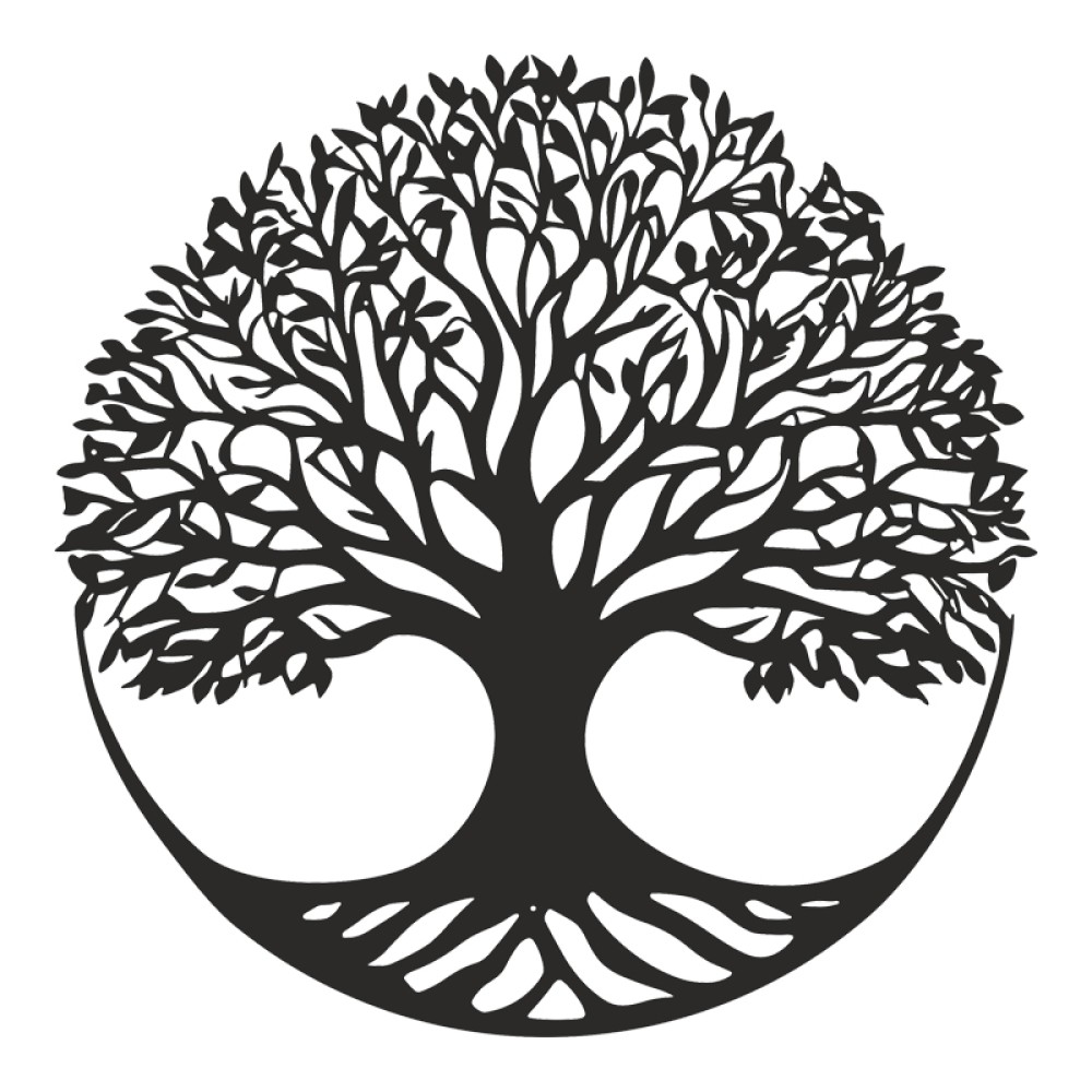 Διακοσμητικό τοίχου Lifeto pakooworld μαύρο μεταλλικό Φ80x0,15εκ