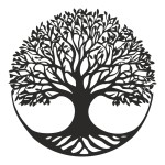 Διακοσμητικό τοίχου Lifeto pakooworld μαύρο μεταλλικό Φ80x0,15εκ