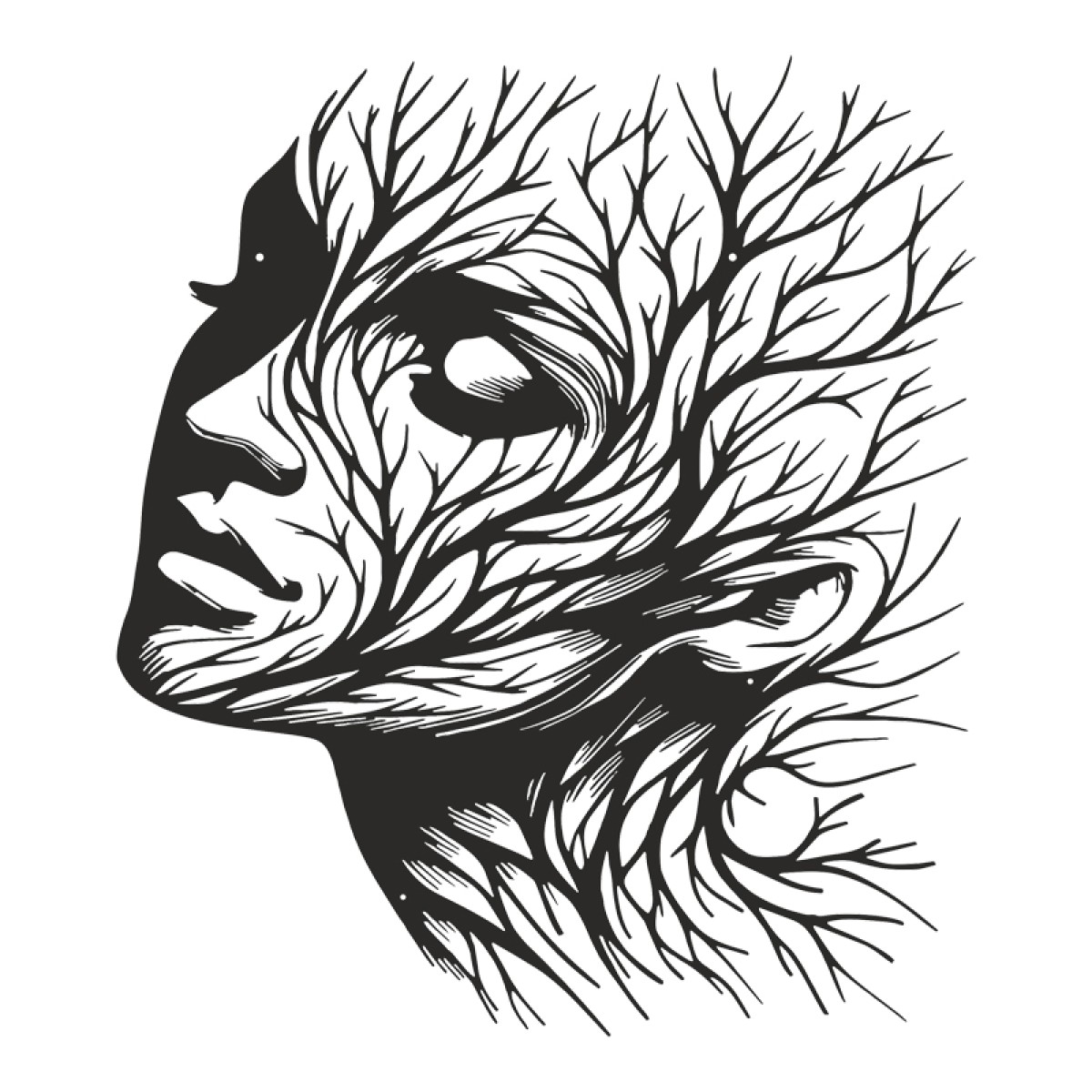 Διακοσμητικό τοίχου Solfy pakooworld μαύρο μεταλλικό 80x0,15x80εκ