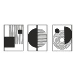 Διακοσμητικό τοίχου Harimia pakooworld σετ 3τεμ μαύρο μεταλλικό 37x0,15x50εκ