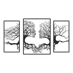 Διακοσμητικό τοίχου Connecto pakooworld σετ 3τεμ μαύρο μεταλλικό