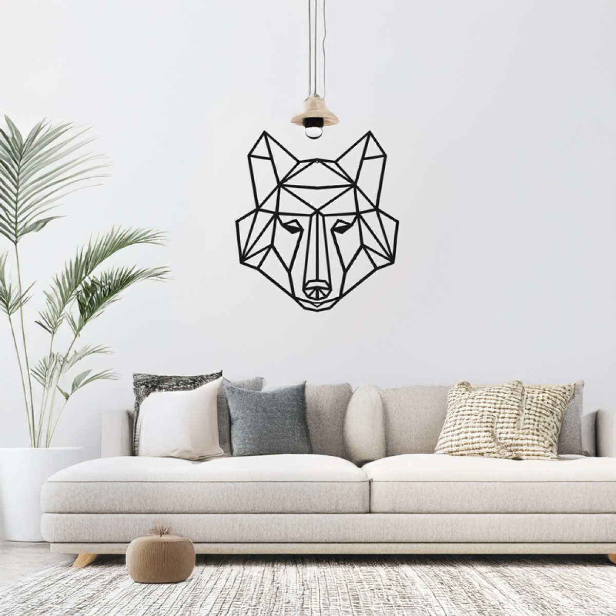 Διακοσμητικό τοίχου Wolfo pakooworld μαύρο μεταλλικό 40x0,15x40εκ