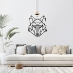 Διακοσμητικό τοίχου Wolfo pakooworld μαύρο μεταλλικό 40x0,15x40εκ