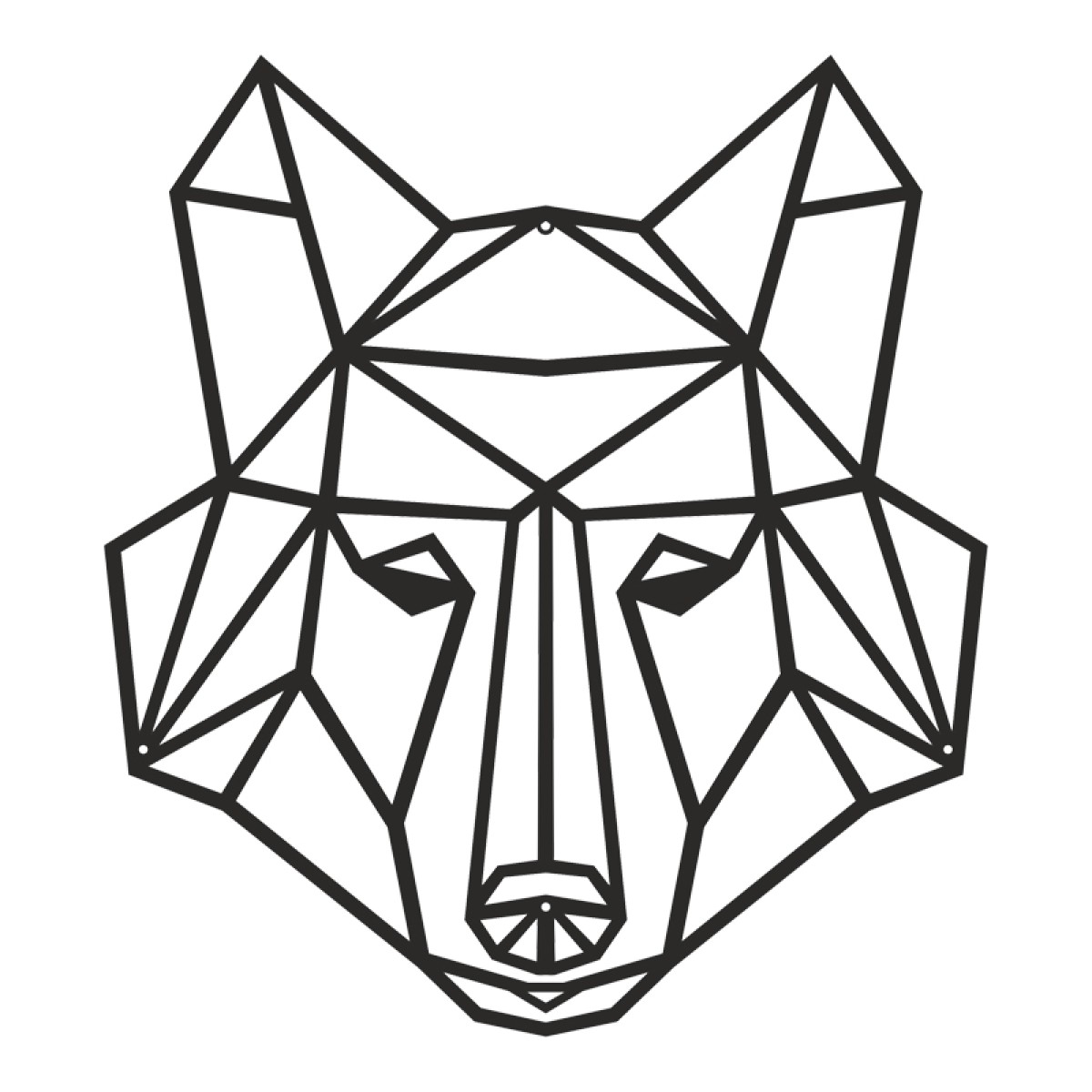 Διακοσμητικό τοίχου Wolfo pakooworld μαύρο μεταλλικό 40x0,15x40εκ