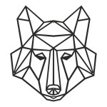 Διακοσμητικό τοίχου Wolfo pakooworld μαύρο μεταλλικό 40x0,15x40εκ