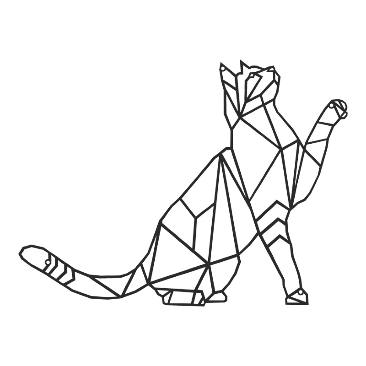 Διακοσμητικό τοίχου Cathy pakooworld μαύρο μεταλλικό 40x0,15x40εκ