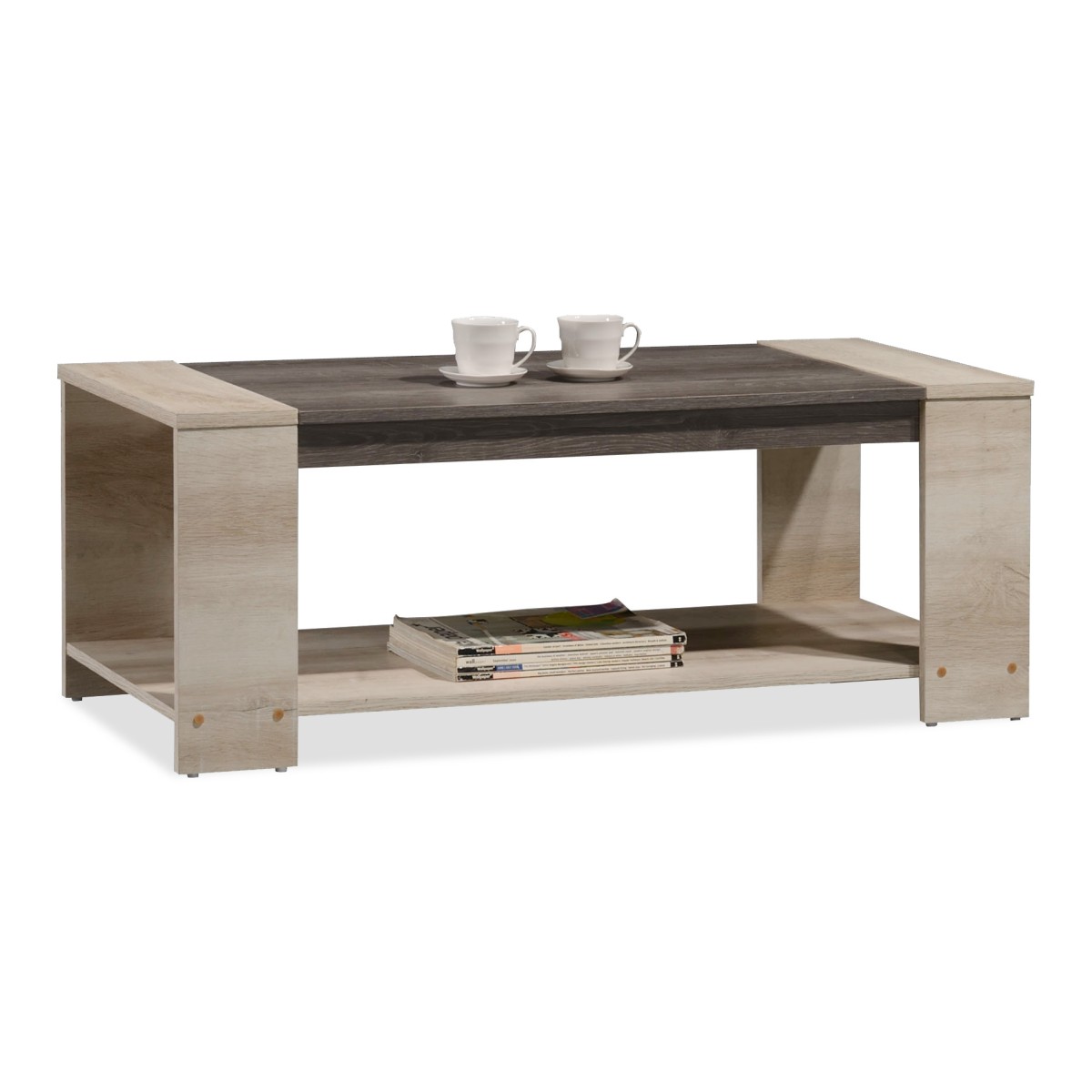 Τραπέζι σαλονιού OLYMPUS pakoworld χρώμα castillo-toro 110x51x42,5εκ Τραπέζι σαλονιού OLYMPUS pakoworld χρώμα castillo-toro 110x51x42,5εκ