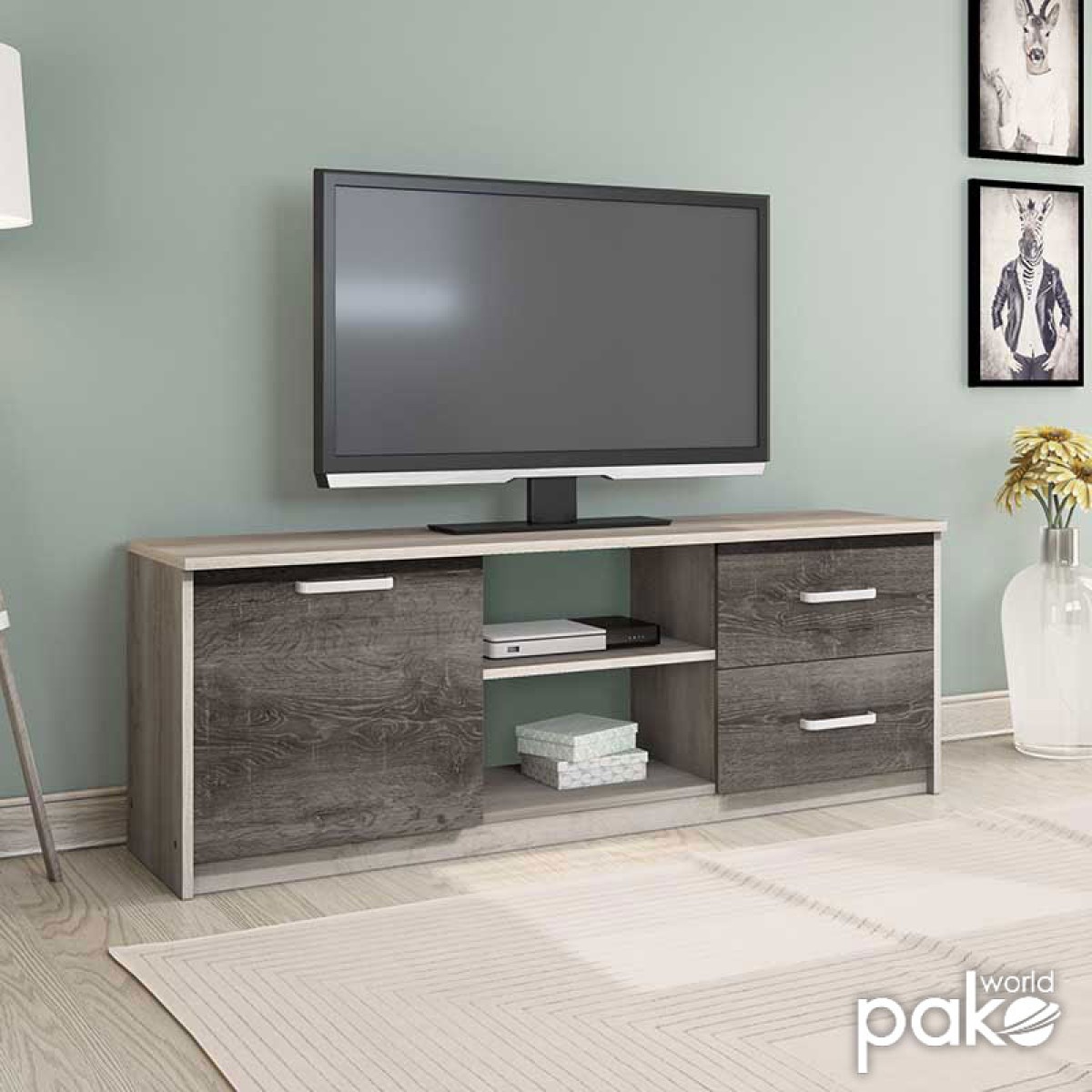 Έπιπλο τηλεόρασης OLYMPUS pakoworld χρώμα castillo-toro 160x39,5x50,5εκ Έπιπλο τηλεόρασης OLYMPUS pakoworld χρώμα castillo-toro 160x39,5x50,5εκ