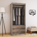 Ντουλάπα ρούχων δίφυλλη OLYMPUS pakoworld χρώμα castillo-toro 81x57x183εκ Ντουλάπα ρούχων δίφυλλη OLYMPUS pakoworld χρώμα castillo-toro 81x57x183εκ