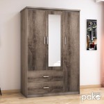 Ντουλάπα ρούχων τρίφυλλη OLYMPUS pakoworld χρώμα castillo-toro 120x57x183εκ Ντουλάπα ρούχων τρίφυλλη OLYMPUS pakoworld χρώμα castillo-toro 120x57x183εκ