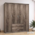 Ντουλάπα ρούχων τετράφυλλη OLYMPUS pakoworld χρώμα castillo-toro 159x57x183εκ Ντουλάπα ρούχων τετράφυλλη OLYMPUS pakoworld χρώμα castillo-toro 159x57x183εκ