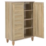 Παπουτσοθήκη-ντουλάπι SANTO pakoworld 10 ζεύγων χρώμα sonoma 60x34,5x91,5εκ Παπουτσοθήκη-ντουλάπι SANTO pakoworld 10 ζεύγων χρώμα sonoma 60x34,5x91,5εκ
