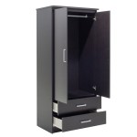 Ντουλάπα ρούχων δίφυλλη OLYMPUS pakoworld χρώμα wenge 81x57x183εκ Ντουλάπα ρούχων δίφυλλη OLYMPUS pakoworld χρώμα wenge 81x57x183εκ
