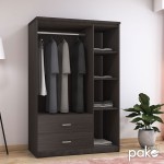 Ντουλάπα ρούχων τρίφυλλη OLYMPUS pakoworld χρώμα wenge 120x57x183εκ Ντουλάπα ρούχων τρίφυλλη OLYMPUS pakoworld χρώμα wenge 120x57x183εκ