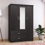 Ντουλάπα ρούχων τρίφυλλη OLYMPUS pakoworld χρώμα wenge 120x57x183εκ Ντουλάπα ρούχων τρίφυλλη OLYMPUS pakoworld χρώμα wenge 120x57x183εκ