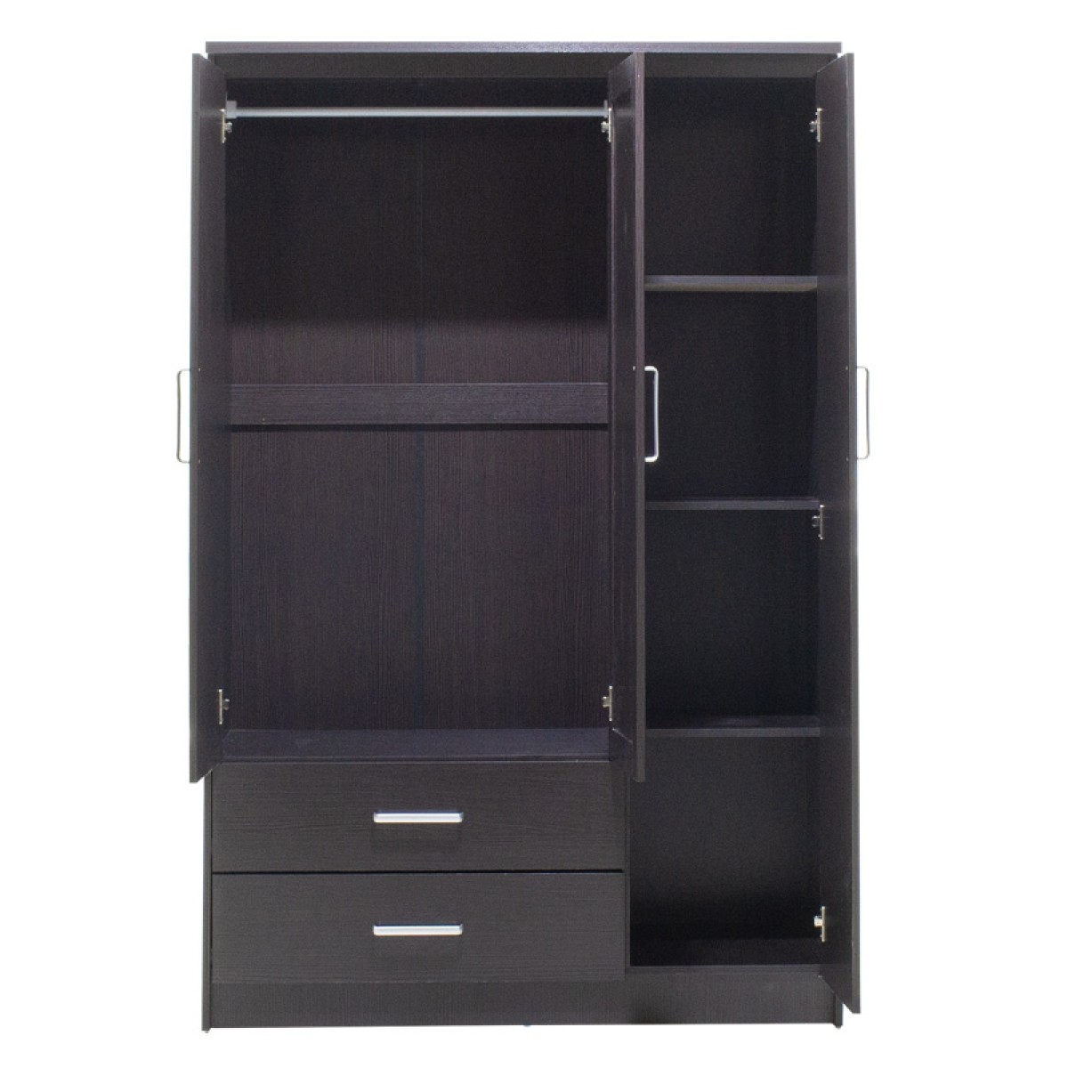 Ντουλάπα ρούχων τρίφυλλη OLYMPUS pakoworld χρώμα wenge 120x57x183εκ Ντουλάπα ρούχων τρίφυλλη OLYMPUS pakoworld χρώμα wenge 120x57x183εκ
