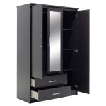 Ντουλάπα ρούχων τρίφυλλη OLYMPUS pakoworld χρώμα wenge 120x57x183εκ Ντουλάπα ρούχων τρίφυλλη OLYMPUS pakoworld χρώμα wenge 120x57x183εκ