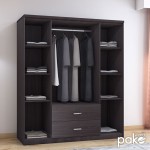 Ντουλάπα ρούχων τετράφυλλη OLYMPUS pakoworld χρώμα wenge 159x57x183εκ Ντουλάπα ρούχων τετράφυλλη OLYMPUS pakoworld χρώμα wenge 159x57x183εκ