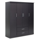 Ντουλάπα ρούχων τετράφυλλη OLYMPUS pakoworld χρώμα wenge 159x57x183εκ Ντουλάπα ρούχων τετράφυλλη OLYMPUS pakoworld χρώμα wenge 159x57x183εκ