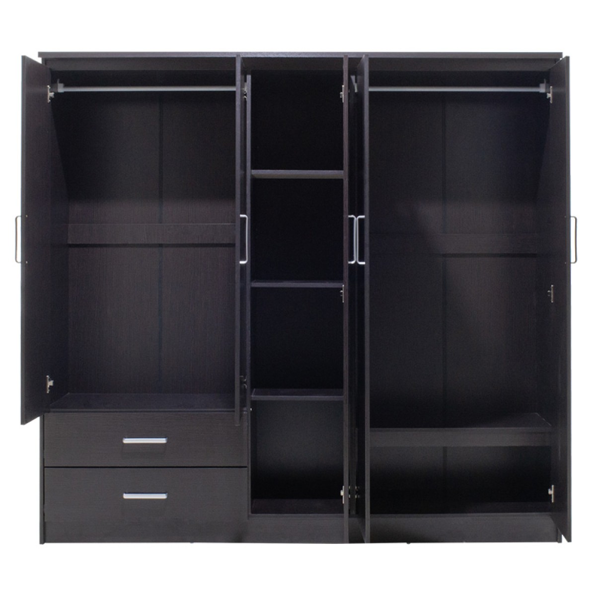 Ντουλάπα ρούχων πεντάφυλλη OLYMPUS pakoworld χρώμα wenge 198x57x183εκ Ντουλάπα ρούχων πεντάφυλλη OLYMPUS pakoworld χρώμα wenge 198x57x183εκ
