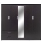 Ντουλάπα ρούχων πεντάφυλλη OLYMPUS pakoworld χρώμα wenge 198x57x183εκ Ντουλάπα ρούχων πεντάφυλλη OLYMPUS pakoworld χρώμα wenge 198x57x183εκ