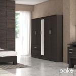 Ντουλάπα ρούχων πεντάφυλλη OLYMPUS pakoworld χρώμα wenge 198x57x183εκ Ντουλάπα ρούχων πεντάφυλλη OLYMPUS pakoworld χρώμα wenge 198x57x183εκ