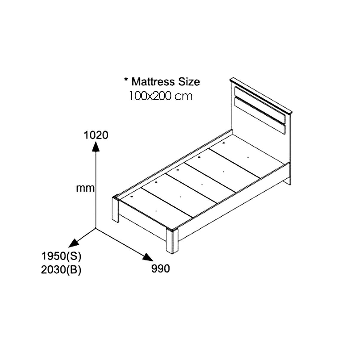 Κρεβάτι μονό OLYMPUS pakoworld σε χρώμα wenge 100x200εκ Κρεβάτι μονό OLYMPUS pakoworld σε χρώμα wenge 100x200εκ