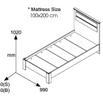 Κρεβάτι μονό OLYMPUS pakoworld σε χρώμα wenge 100x200εκ Κρεβάτι μονό OLYMPUS pakoworld σε χρώμα wenge 100x200εκ