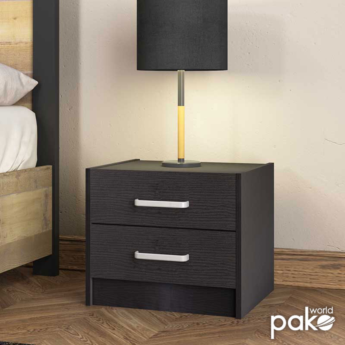 Κομοδίνο OLYMPUS pakoworld χρώμα wenge 47,5x40,5x40,5εκ. Κομοδίνο OLYMPUS pakoworld χρώμα wenge 47,5x40,5x40,5εκ.