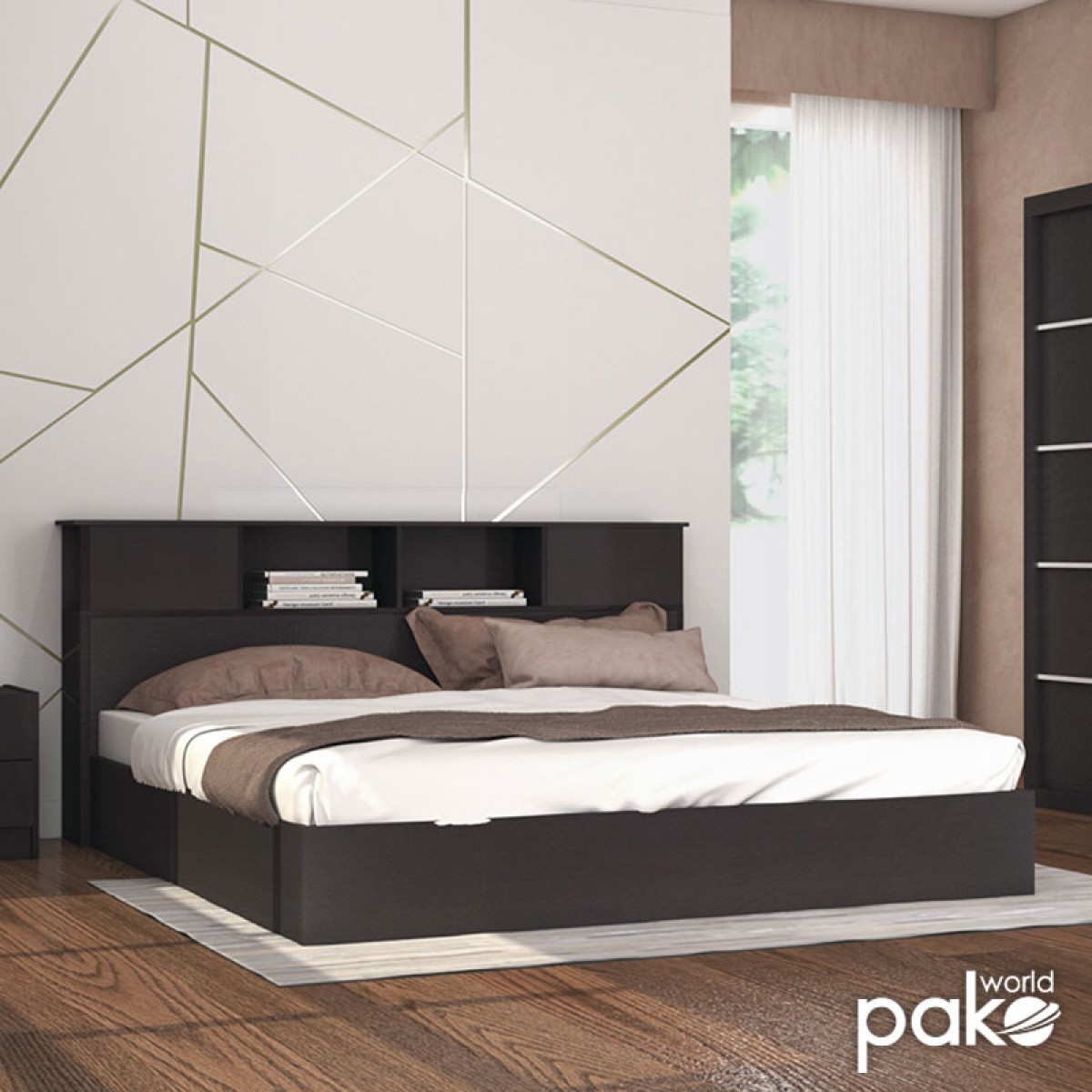 Κομοδίνο OLYMPUS pakoworld χρώμα wenge 47,5x40,5x40,5εκ. Κομοδίνο OLYMPUS pakoworld χρώμα wenge 47,5x40,5x40,5εκ.