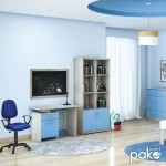 Βιβλιοθήκη παιδική σύνθετη Looney pakoworld χρώμα castillo-μπλε 80,5x36,5x183,5εκ Βιβλιοθήκη παιδική σύνθετη Looney pakoworld χρώμα castillo-μπλε 80,5x36,5x183,5εκ