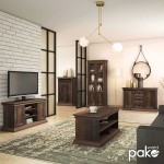 Μπουφές Mozart pakoworld χρώμα καρυδί 121x40x76,5εκ Μπουφές Mozart pakoworld χρώμα καρυδί 121x40x76,5εκ