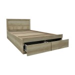 Κρεβάτι Olympus pakoworld με συρτάρι castillo-oak 100x200εκ Κρεβάτι Olympus pakoworld με συρτάρι castillo-oak 100x200εκ
