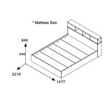 Κρεβάτι OLYMPUS pakoworld σε χρώμα castilo oak 140x200εκ Κρεβάτι OLYMPUS pakoworld σε χρώμα castilo oak 140x200εκ